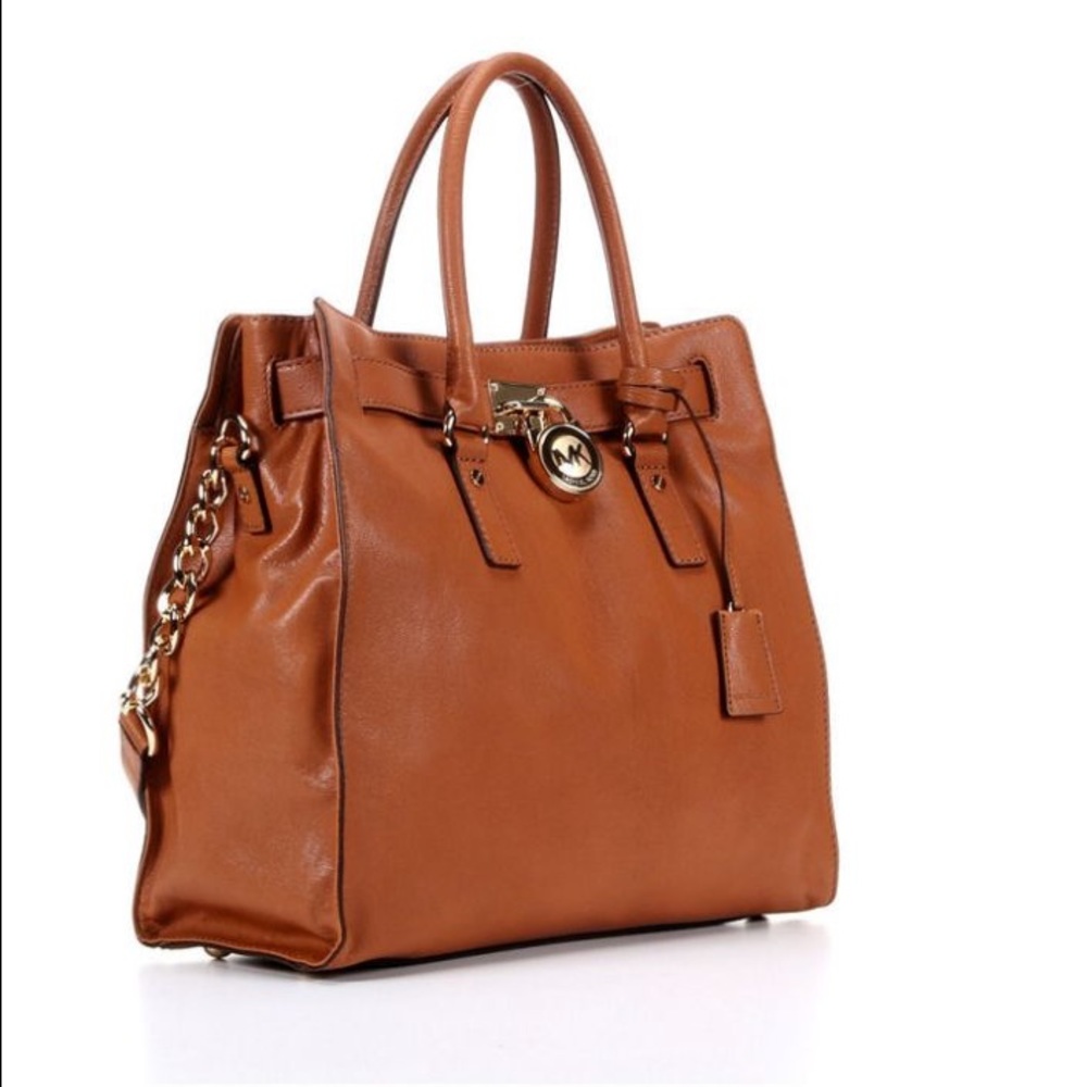 Michael Kors LARGE Hamilton tote - brown & gold